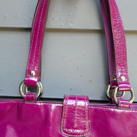 Coach SOHO Plumb Patient Leather Handbag NWOT! - Picture 8 of 13